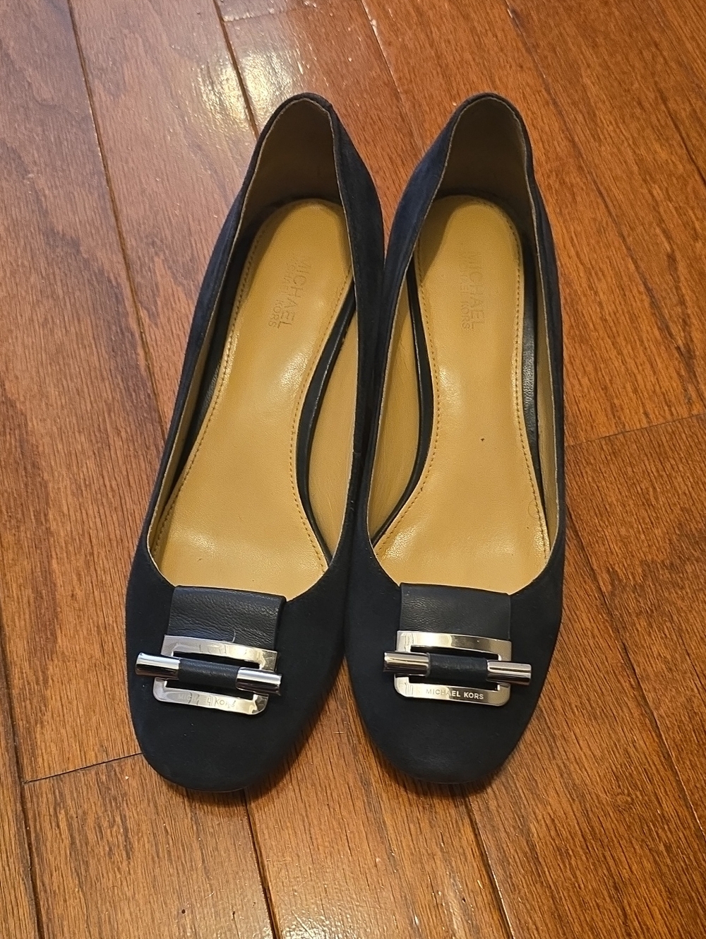 Michael Kors Navy Blue Suede Shoes